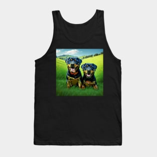 Rottweiler Puppies Tank Top